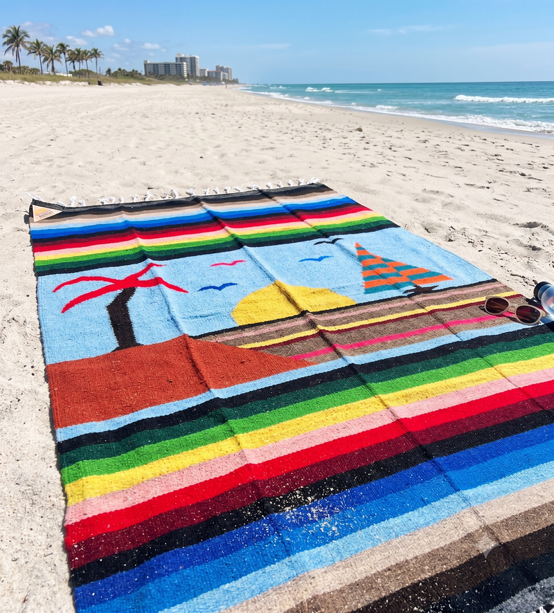 Coronado Sailboat Mexican Blanket, photo 7 of 8