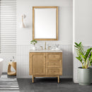 James Martin Laurent 36" Dual Mount Single Bathroom Vanity, Light Natural Oak