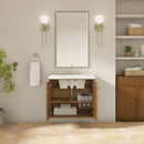 James Martin Laurent 30" Dual Mount Single Bathroom Vanity, Honey Oak