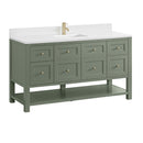 James Martin Breckenridge 60" Single Bathroom Vanity, Smokey Celadon