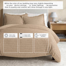 100% Cotton Honeycomb Waffle Duvet Set - Mattea Collection by Great Bay Home