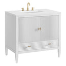 James Martin Myrrin 36" Single Bathroom Vanity, Bright White
