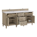 James Martin Lorelai 72" Double Bathroom Vanity, Whitewashed Oak