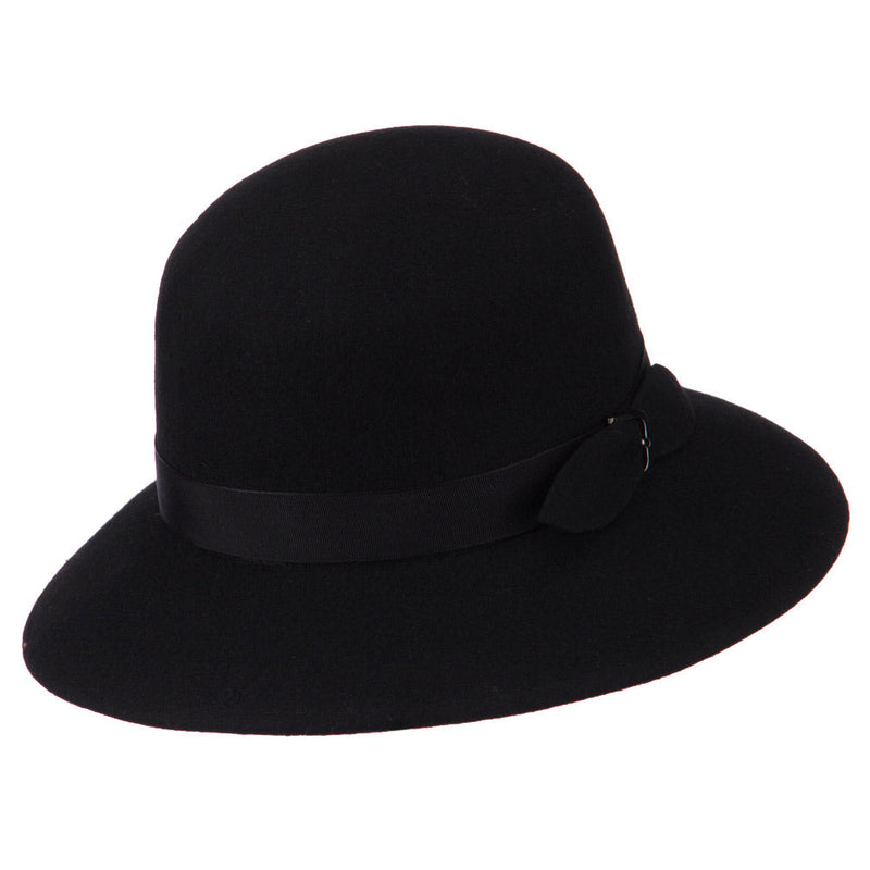 Women's Wool Felt Ribbon Band Hat