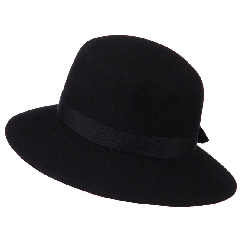 Women's Wool Felt Ribbon Band Hat