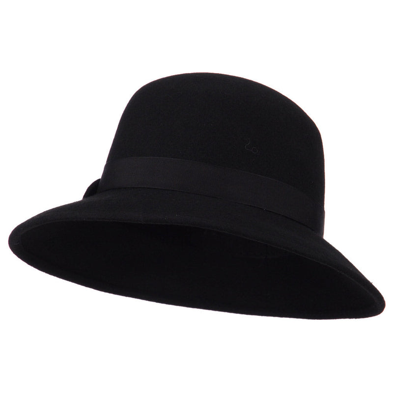 Women's Wool Felt Ribbon Band Hat