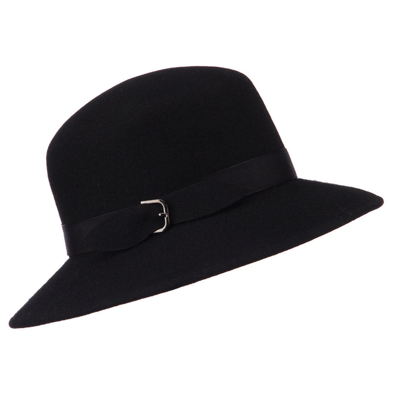 Women's Wool Felt Ribbon Band Hat