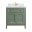 James Martin Chicago 30" Single Bathroom Vanity, Smokey Celadon