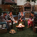 Triangle Firewood Rack with Raised Base for Fireplace Fire Pit-Black by LJGDeals