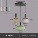 GobekUsa Colorful Glass Pendant Lights Living Room Bedside Lamp LED Hanging Lighting