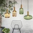 GobekUsa Colorful Glass Pendant Lights Living Room Bedside Lamp LED Hanging Lighting
