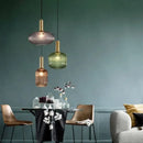 GobekUsa Colorful Glass Pendant Lights Living Room Bedside Lamp LED Hanging Lighting