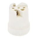 Ribbed beige ceramic e27 socket lamp holder for living room lighting by Decorbites