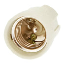Ribbed beige ceramic e27 socket lamp holder for living room lighting by Decorbites