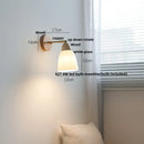 Ribbed ceramic and wood wall sconce light – bedroom wall sconce by Decorbites