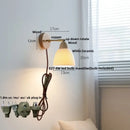 Ribbed ceramic and wood wall sconce light – bedroom wall sconce by Decorbites
