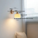 Ribbed ceramic and wood wall sconce light – bedroom wall sconce by Decorbites