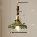 GobekUsa Clear Glass LED Pendant Lights with Copper Knob Switch for Dining Room