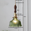 GobekUsa Clear Glass LED Pendant Lights with Copper Knob Switch for Dining Room