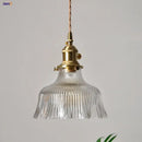 GobekUsa Clear Glass LED Pendant Lights with Copper Knob Switch for Dining Room