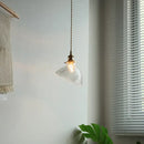 GobekUsa Clear Glass LED Pendant Light for Reading Living Dining Room