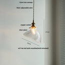 GobekUsa Clear Glass LED Pendant Light for Reading Living Dining Room