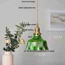 GobekUsa Clear Glass LED Pendant Light for Reading Living Dining Room