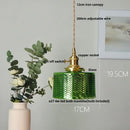 GobekUsa Clear Glass LED Pendant Light for Reading Living Dining Room