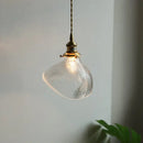GobekUsa Clear Glass LED Pendant Light for Reading Living Dining Room
