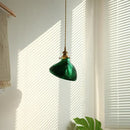 GobekUsa Clear Glass LED Pendant Light for Reading Living Dining Room