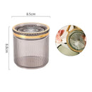 Ribbed clear & olive green acrylic seasoning jar set kitchen storage by Decorbites
