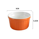 Ribbed colorful ceramic baking bowl kitchen dessert ramekin set by Decorbites