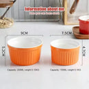 Ribbed colorful ceramic baking bowl kitchen dessert ramekin set by Decorbites