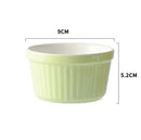 Ribbed colorful ceramic baking bowl kitchen dessert ramekin set by Decorbites