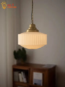 GobekUsa Brass Glass Pendant Lights LED E27 Gold Lustre Ceiling Lamp