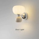 GobekUsa Cream Breeze Pumpkin LED Wall Lamps, Elegant Lighting for Bedroom Living Room Dining Hallway