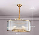 GobekUsa Glass Chandelier: Golden Copper Luxury Ceiling Pendant Light Fixture for Living Room