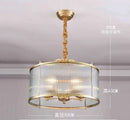 GobekUsa Glass Chandelier: Golden Copper Luxury Ceiling Pendant Light Fixture for Living Room