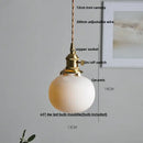 GobekUsa Ceramic LED Pendant Lamp, Walnut Wood Nordic Hanging Light Fixtures