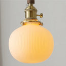 GobekUsa Ceramic LED Pendant Lamp, Walnut Wood Nordic Hanging Light Fixtures