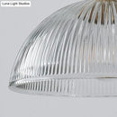 GobekUsa Ribbed Glass Pendant Light - Simplicity Brass Mini Hanging Lamp for Dining Room