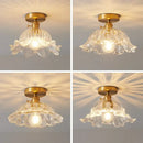 GobekUsa Glass Copper LED Ceiling Light - Simple Art Decorative Chandelier