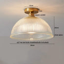 GobekUsa Glass Copper LED Ceiling Light - Simple Art Decorative Chandelier