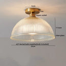 GobekUsa Glass Copper LED Ceiling Light - Simple Art Decorative Chandelier