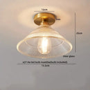 GobekUsa Glass Copper LED Ceiling Light - Simple Art Decorative Chandelier