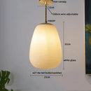 GobekUsa Glass Copper LED Pendant Chandelier for Bedroom Dining Living Room