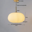 GobekUsa Glass Copper LED Pendant Chandelier for Bedroom Dining Living Room