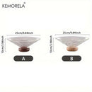 GobekUsa Creative Glass Fruit Plate with Wooden Base | Elegant Home Decor for Living Room Coffee Table