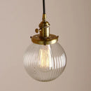 GobekUsa Clear Glass Globe Pendant Lights E27 Hanglamp for Living Room Loft