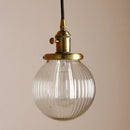 GobekUsa Clear Glass Globe Pendant Lights E27 Hanglamp for Living Room Loft